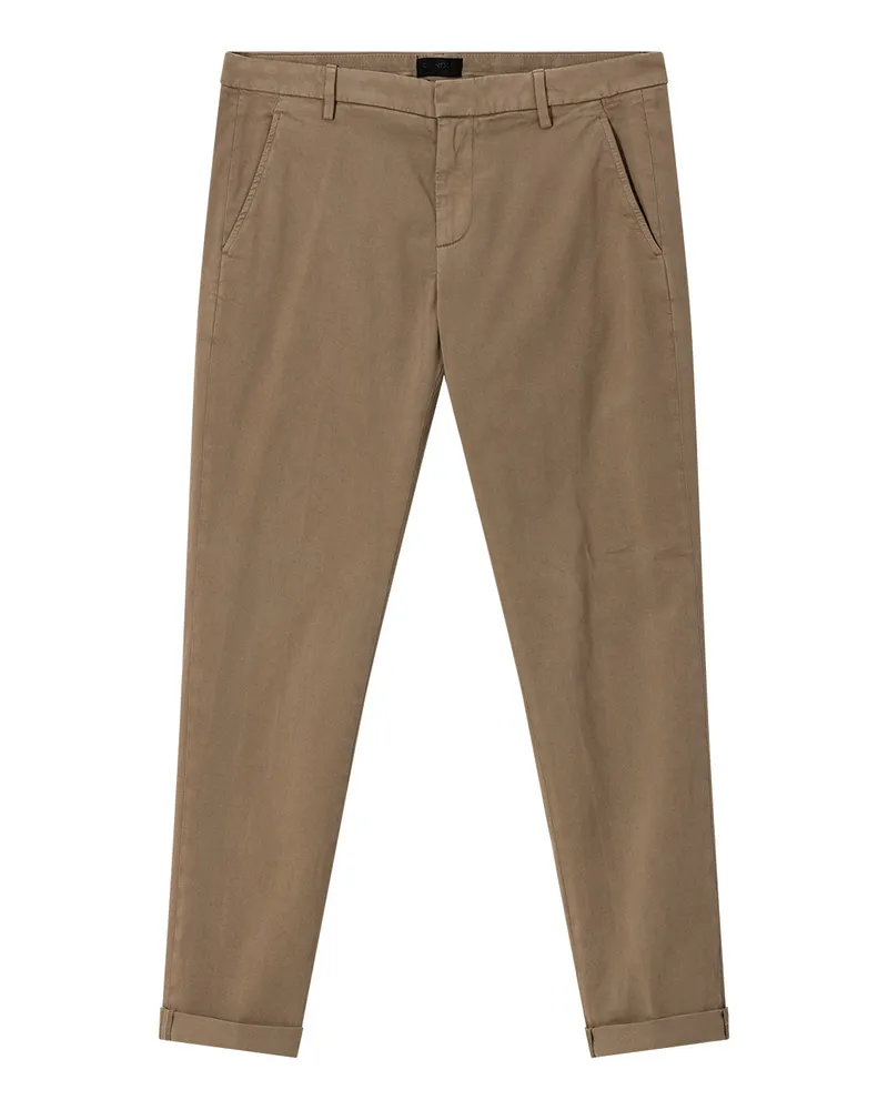 Dondup Chino Gaubert aus Baumwoll-Mix Hellbraun