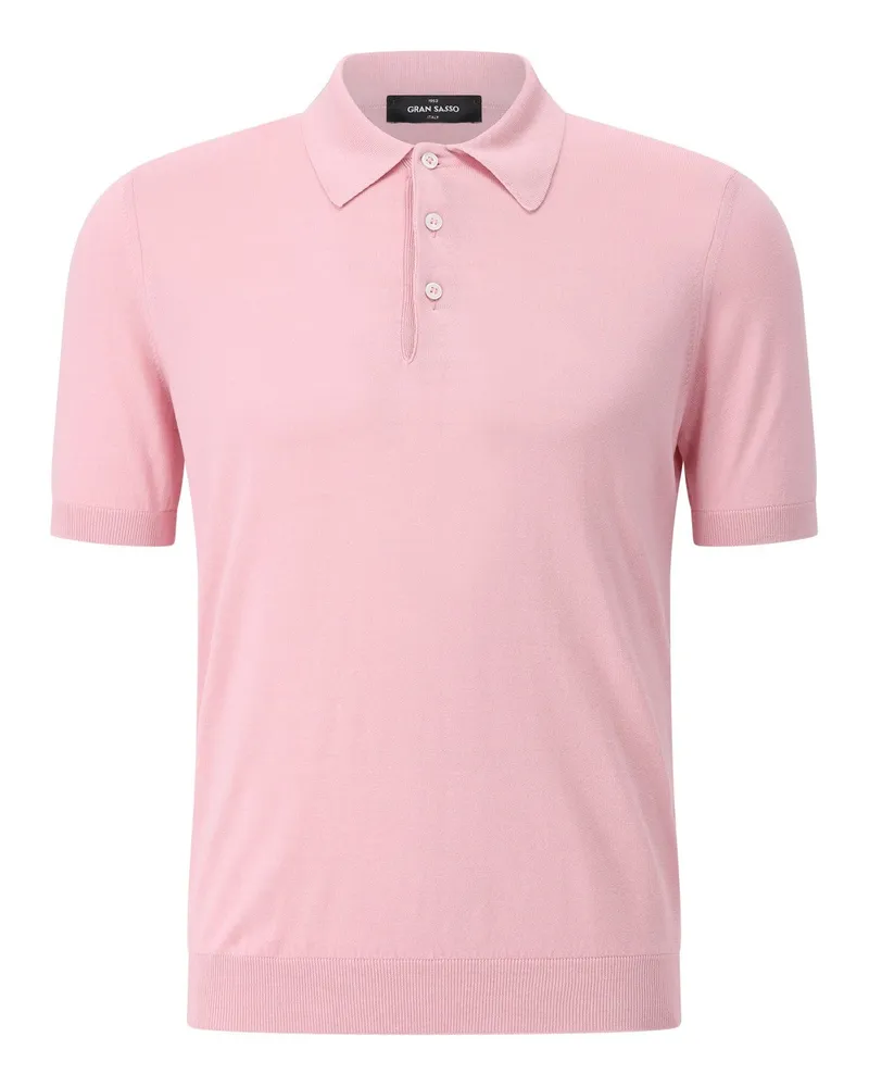 Gran Sasso Poloshirt aus Seide Rosa