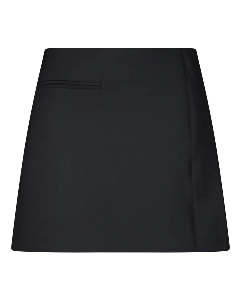 Courrèges Minirock aus Twill Schwarz
