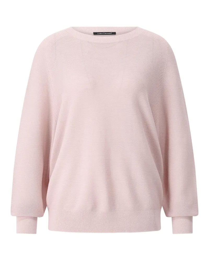 Luisa Cerano Pullover aus Baumwoll-Crêpe Rosa