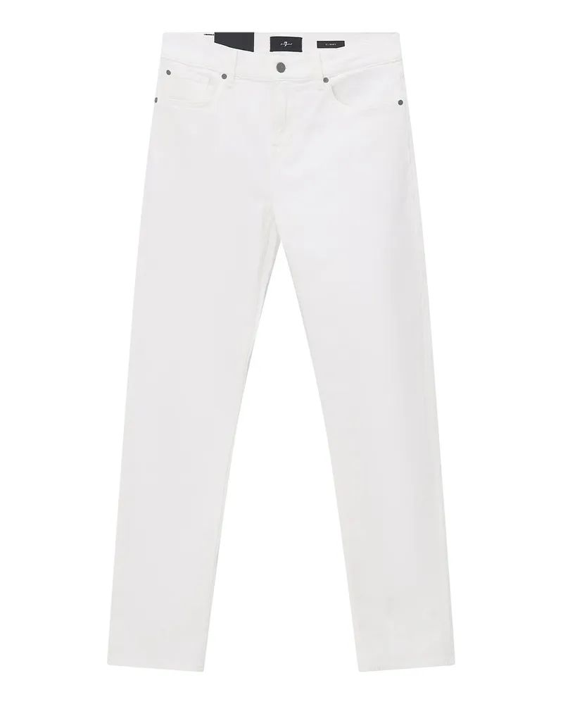 7 for all mankind Slim-Fit Hose aus Baumwoll-Mix Weiß