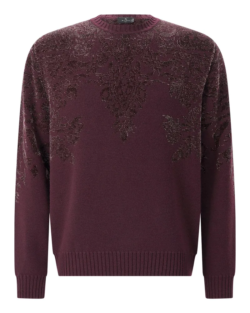 Etro Pullover aus Woll-Mix Lila