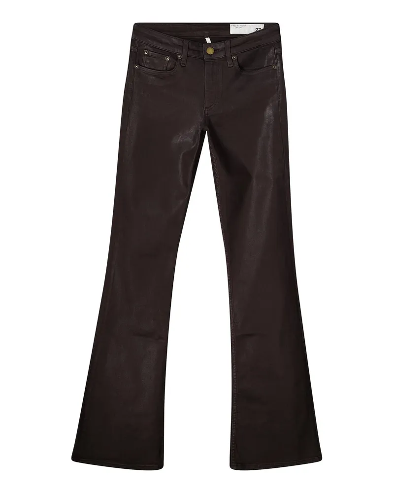 Rag & Bone Bootcut-Jeans Knisley Low Rise Dunkelbraun