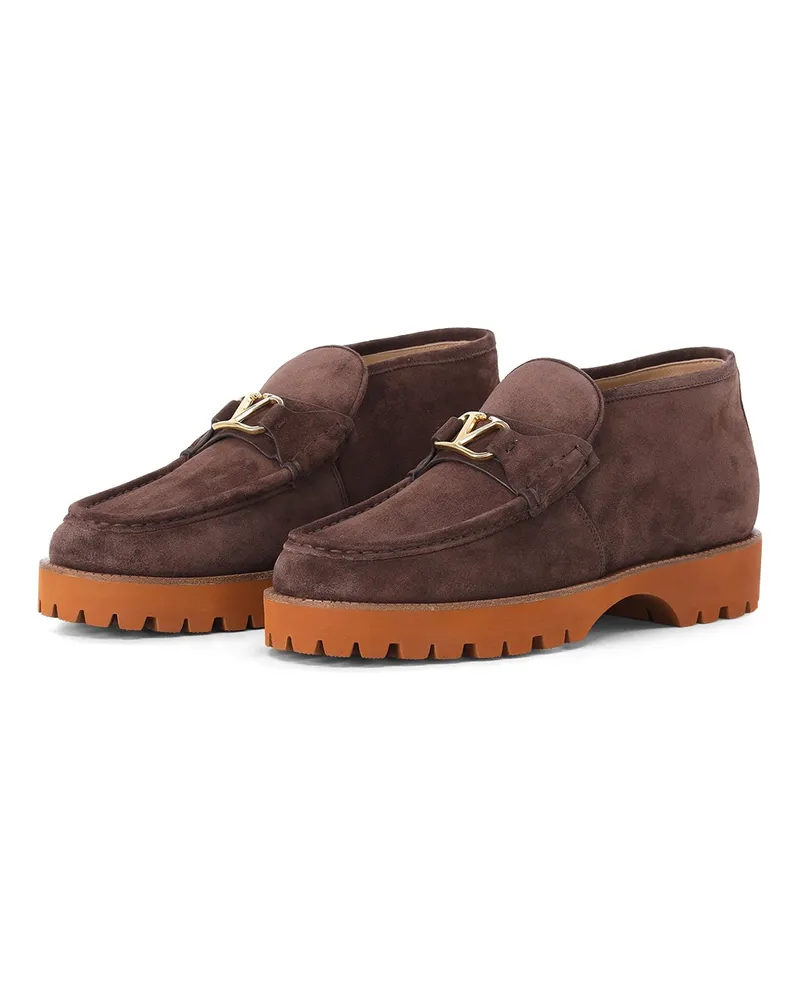 Valentino Garavani Loafer aus Leder Braun