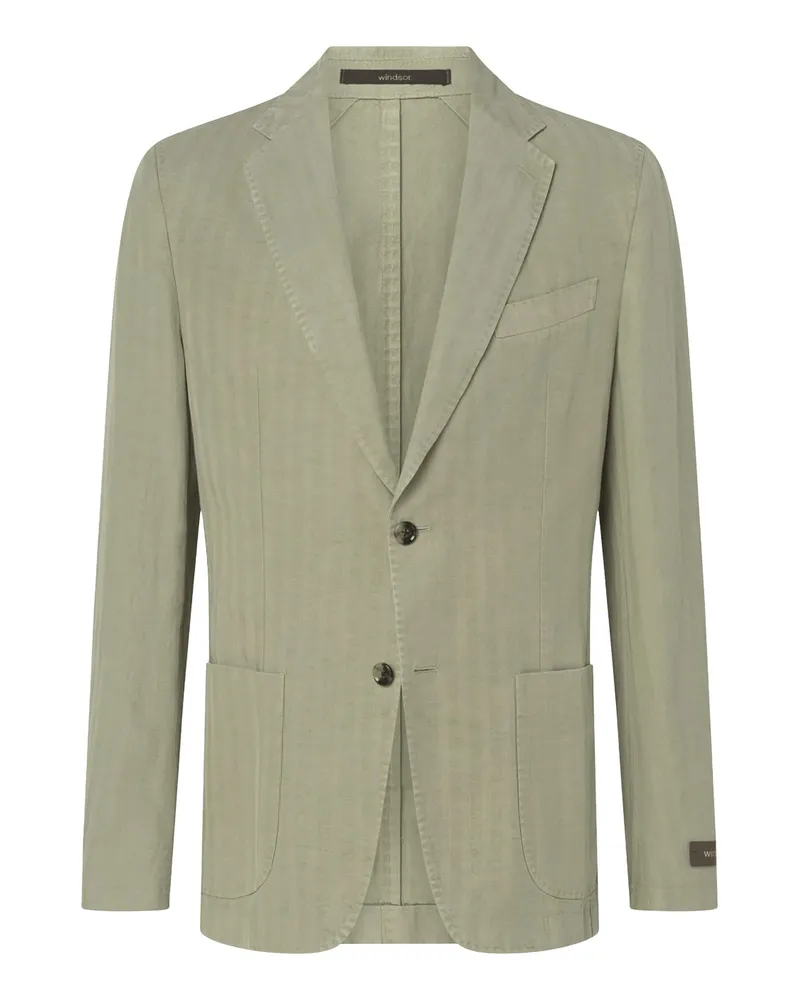 windsor. Sakko aus Leinenmix Grün
