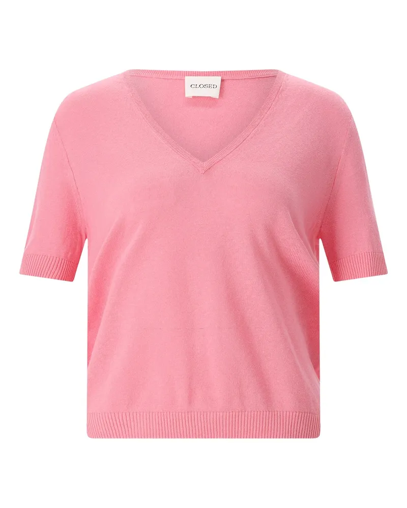 Closed Shirt aus Leinen & Baumwolle Pink