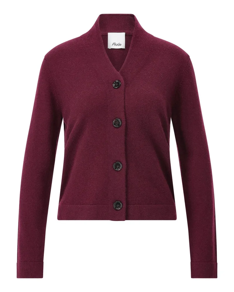 ALLUDE Cardigan aus Woll-Kaschmir-Mix Dunkelrot