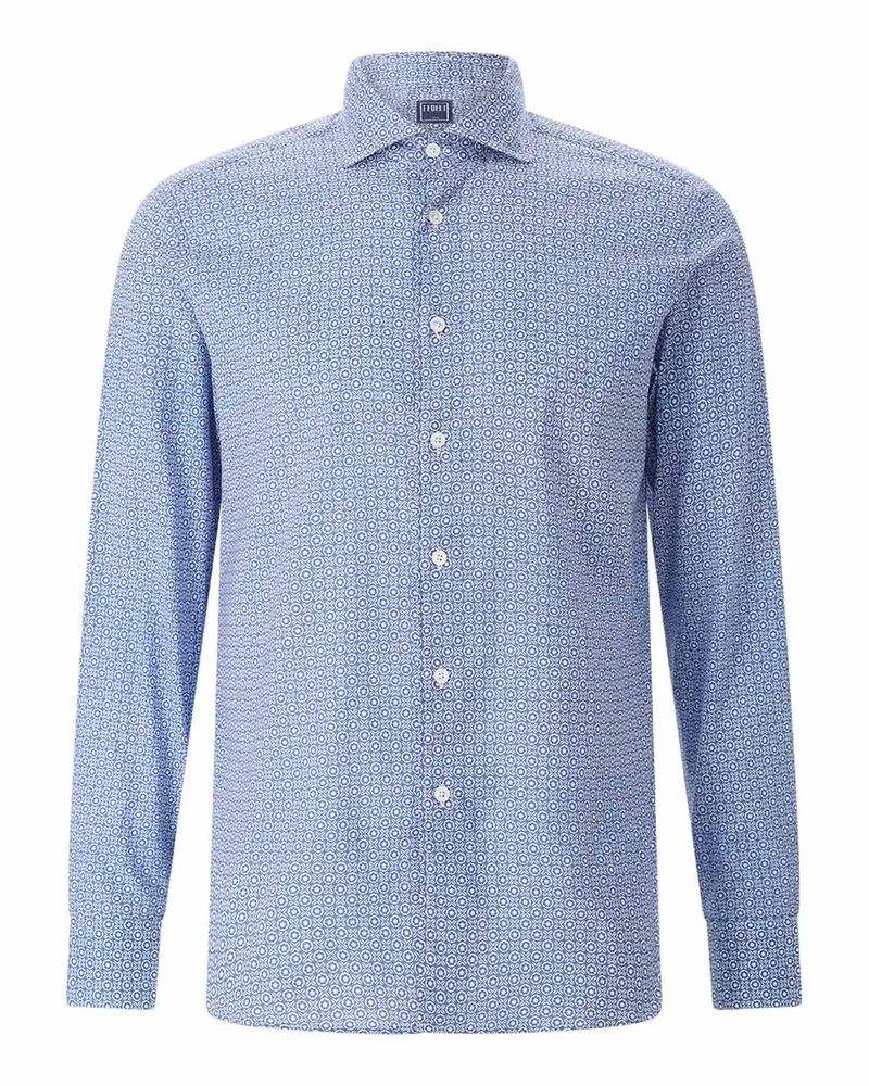 Fedeli Hemd aus Baumwolle Blau
