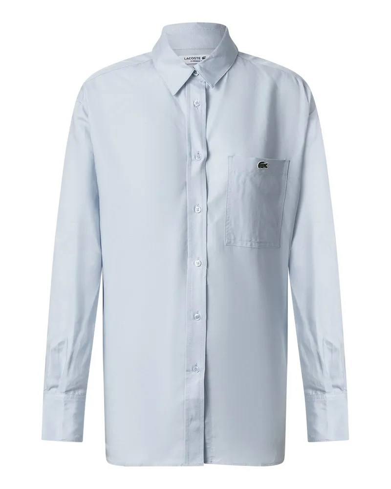 Lacoste Hemdbluse mit Logo Hellblau