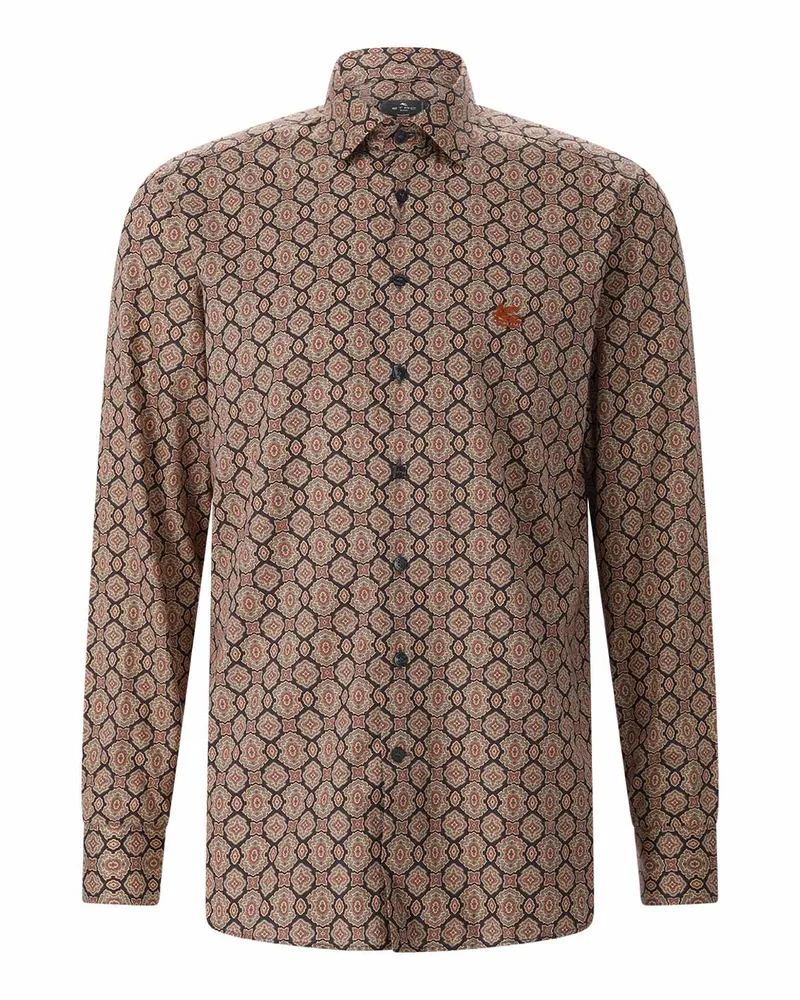 Etro Regular-Fit Hemd Braun