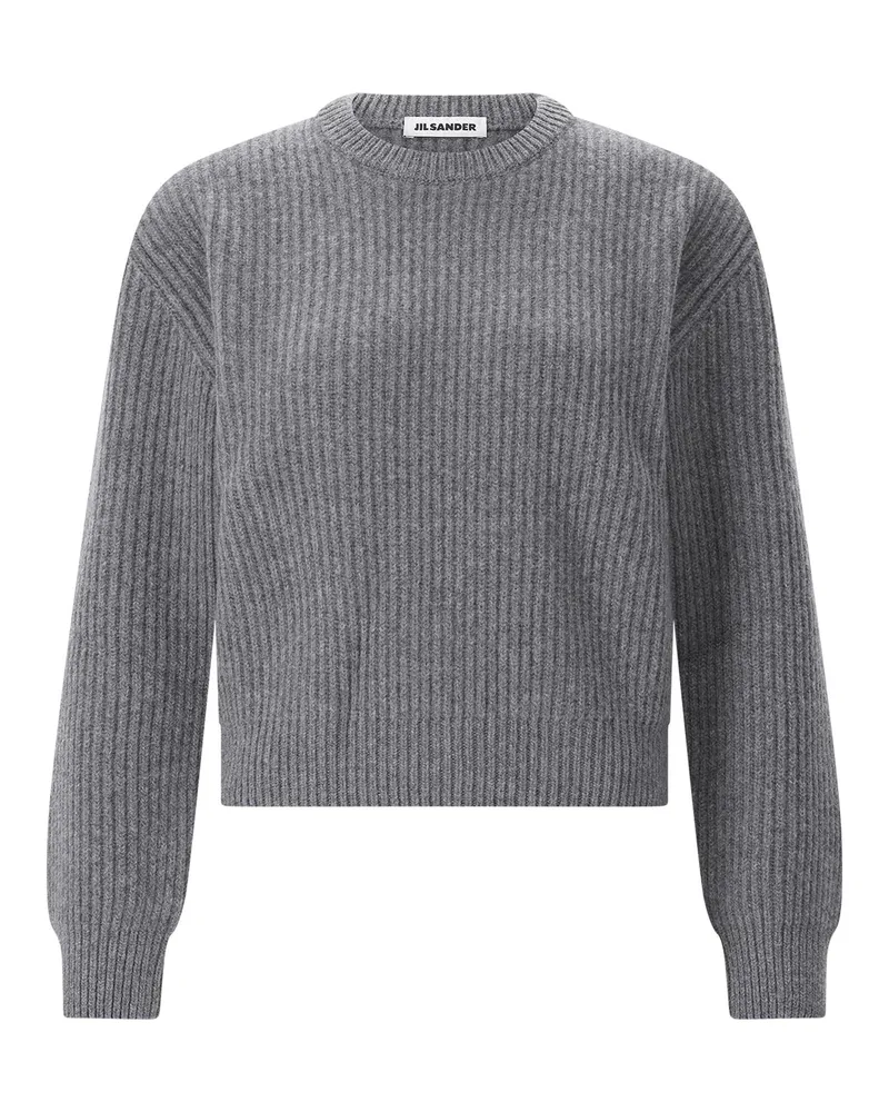 Jil Sander Pullover aus reiner Wolle Grau