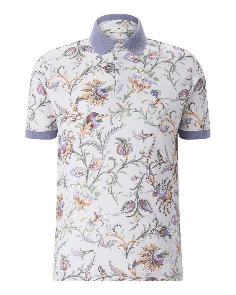Etro Poloshirt mit floralem Muster Multicolor