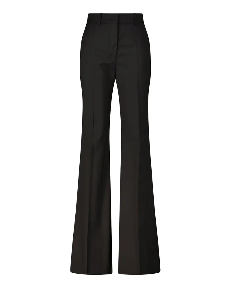 SPORTMAX Weite Stoffhose Hangar aus Schurwolle Dunkelbraun