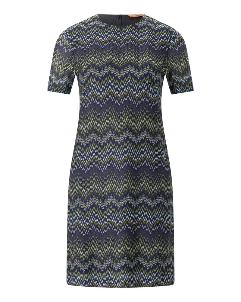 Missoni Minikleid mit Zickzack-Design Dunkelblau