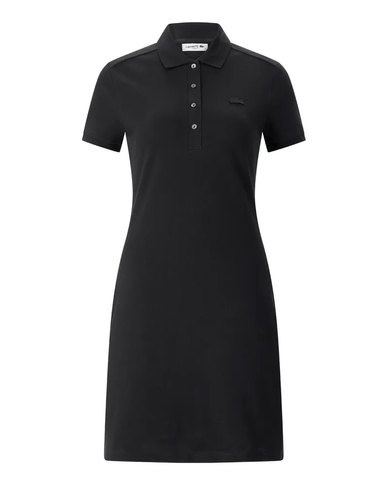 Lacoste Slim-Fit Polokleid mit Logo Schwarz