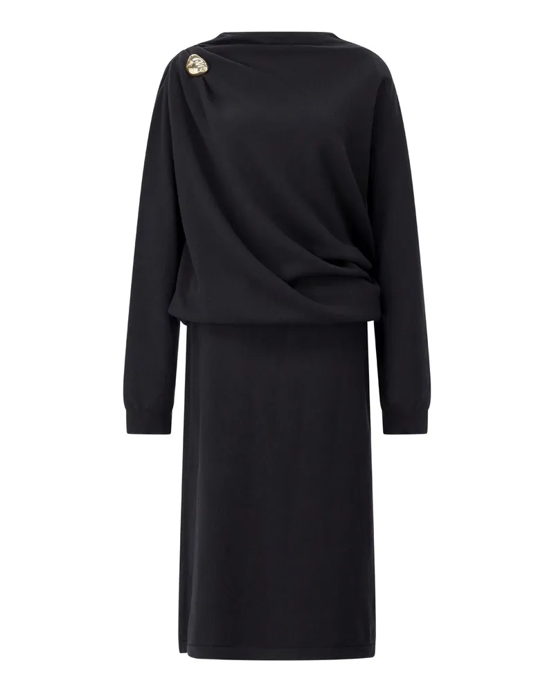 Fabiana Filippi Strickkleid aus Woll-Mix Schwarz