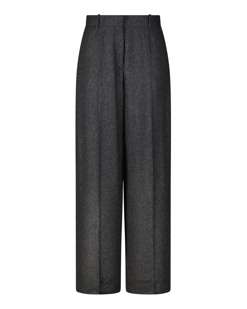 Totême Relaxed-Fit Flanelhose aus Woll-Mix Dunkelgrau
