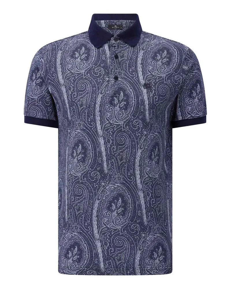 Etro Poloshirt mit Paisley-Muster Blau
