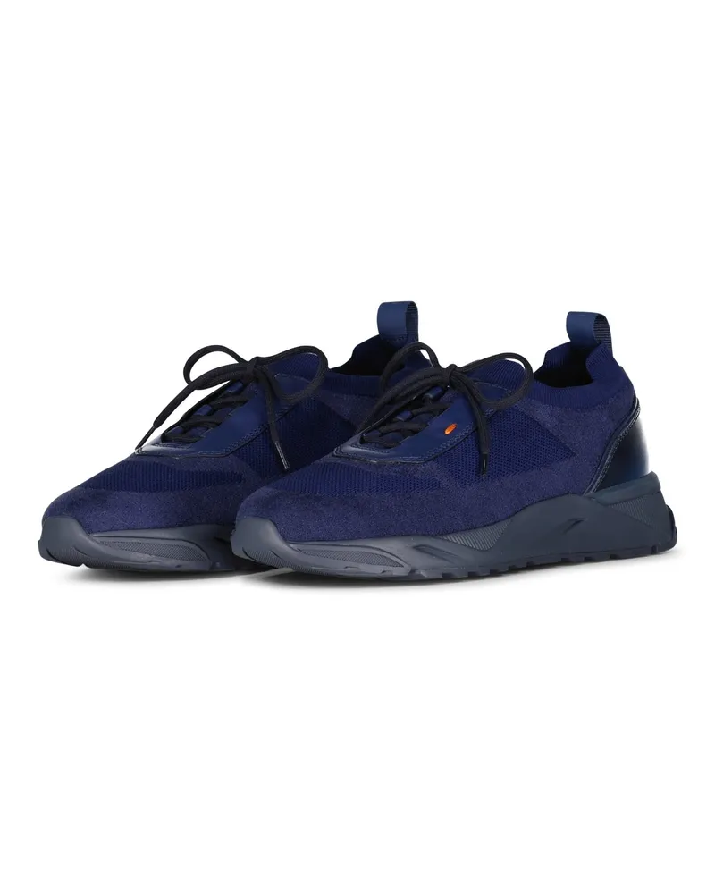 Santoni Sneaker mit elastischem Einstieg Dunkelblau