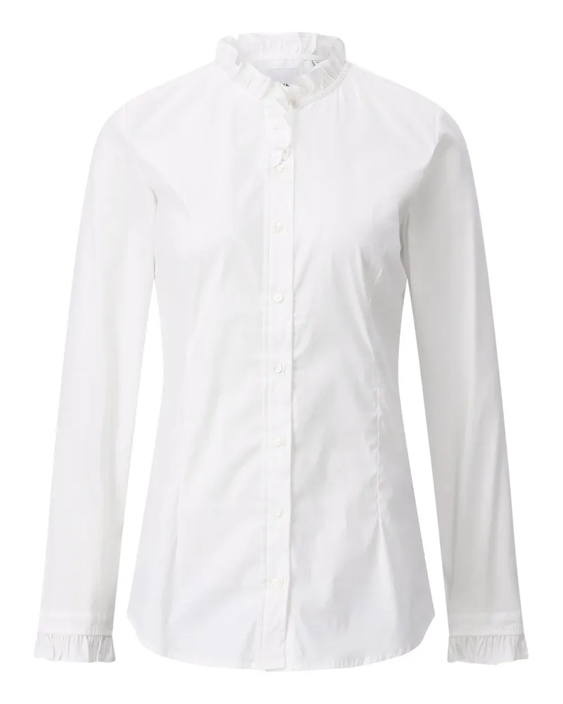 tonno e panna Hemdbluse mit Rüschen Weiß