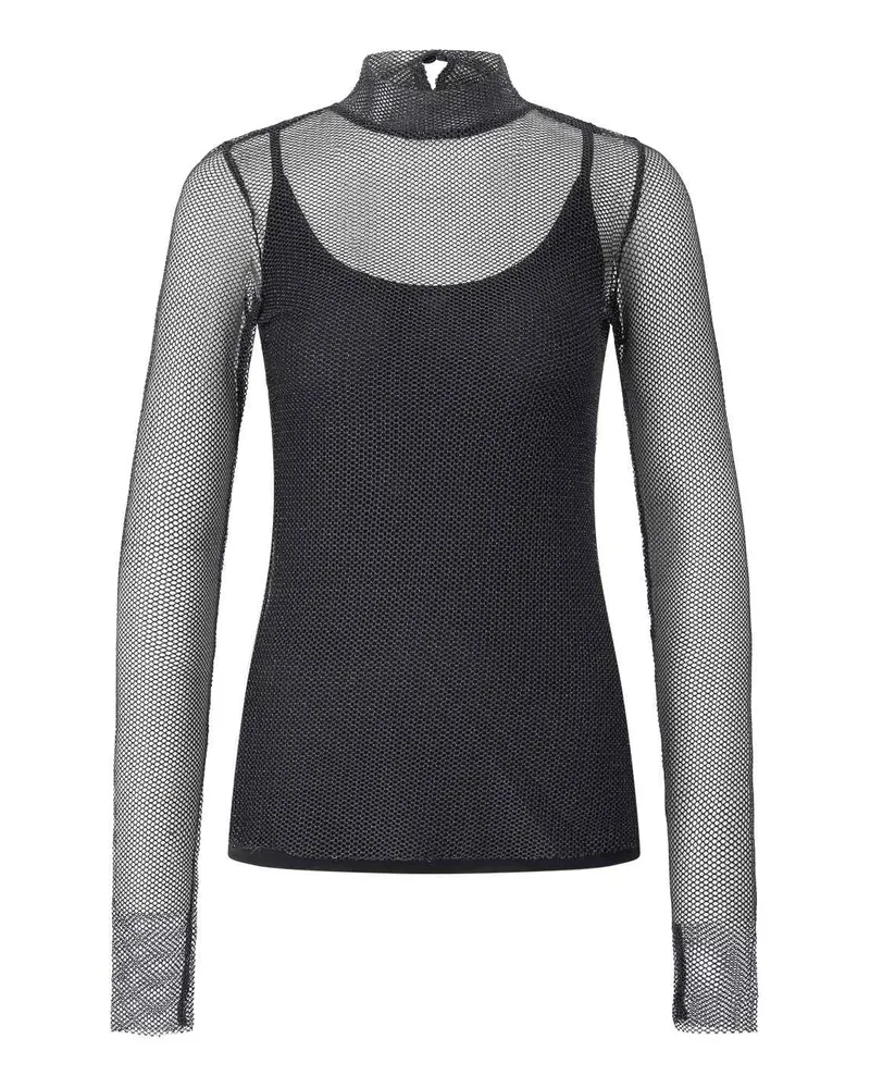 Riani Semitransparentes Top Schwarz