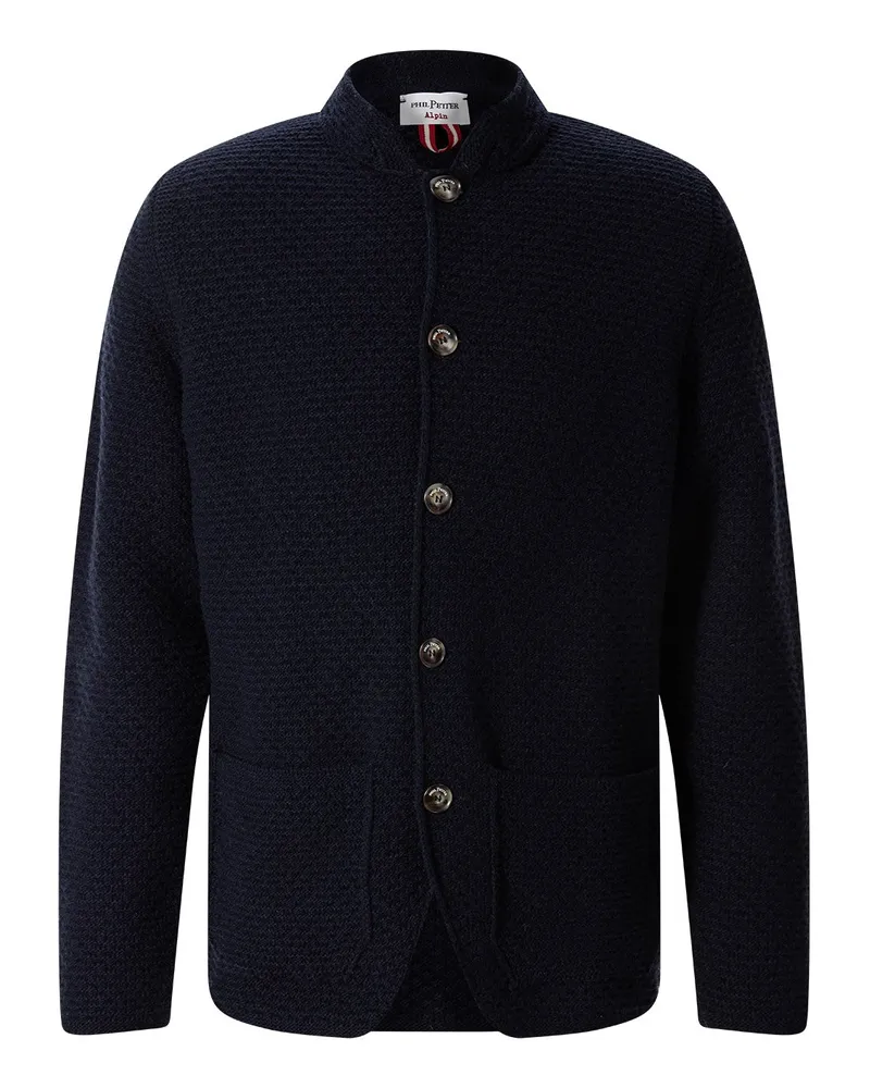 Phil Petter Strickjacke aus Woll-Mix Navy