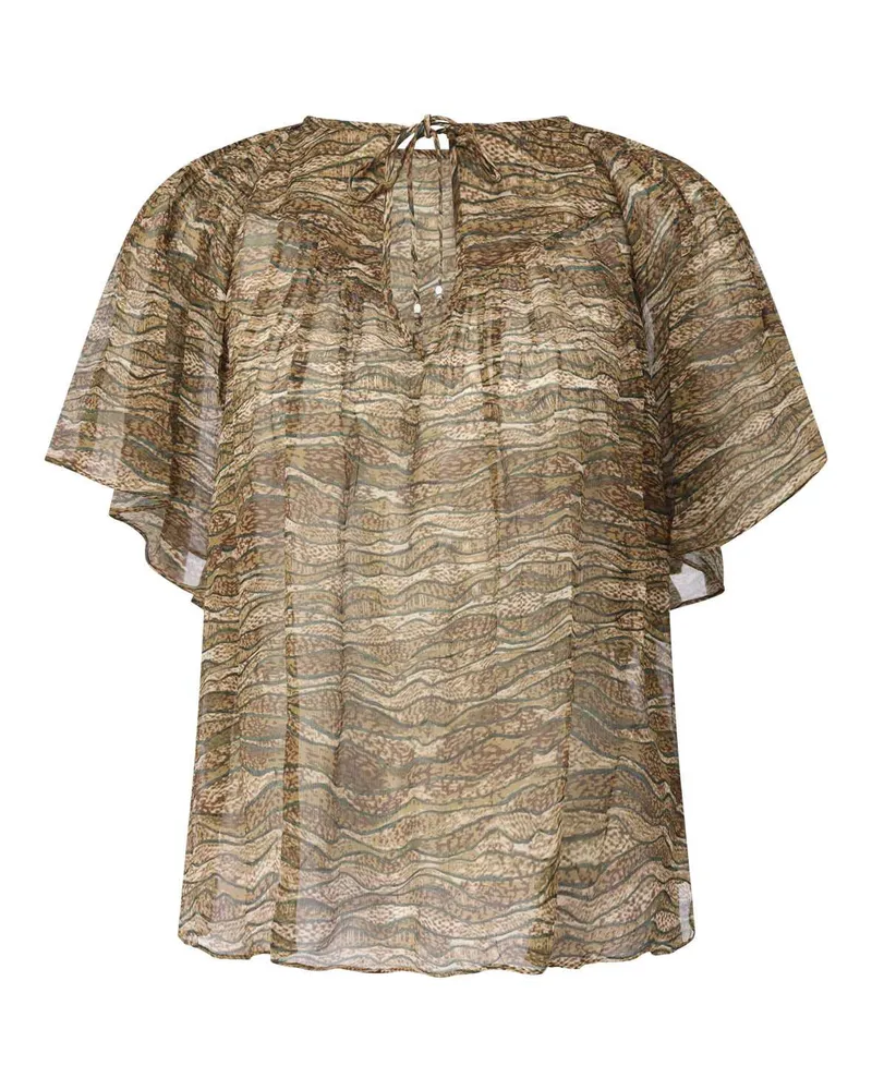 Isabel Marant Blusenshirt Neslya mit Muster Braun