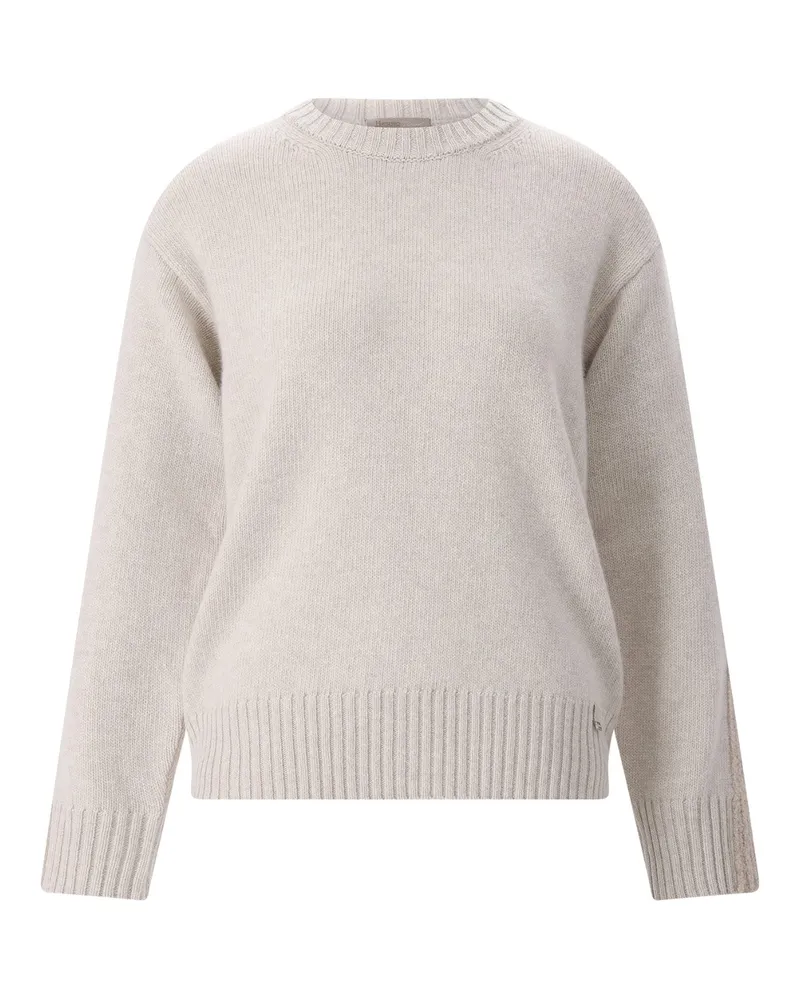 Herno Pullover aus reiner Wolle Beige