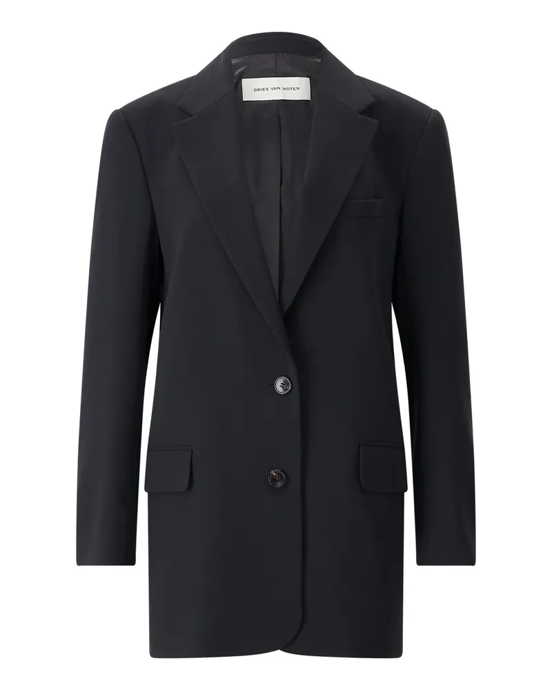 Dries van Noten Langer Blazer Schwarz