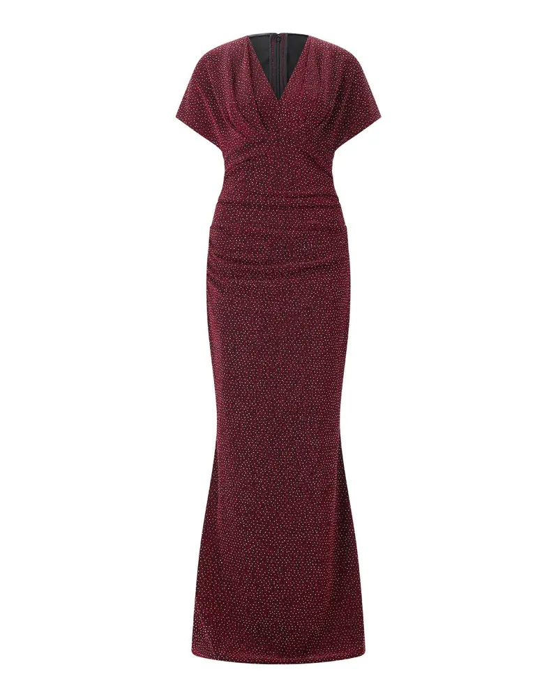 Talbot Runhof Abendkleid mit Strass Rot