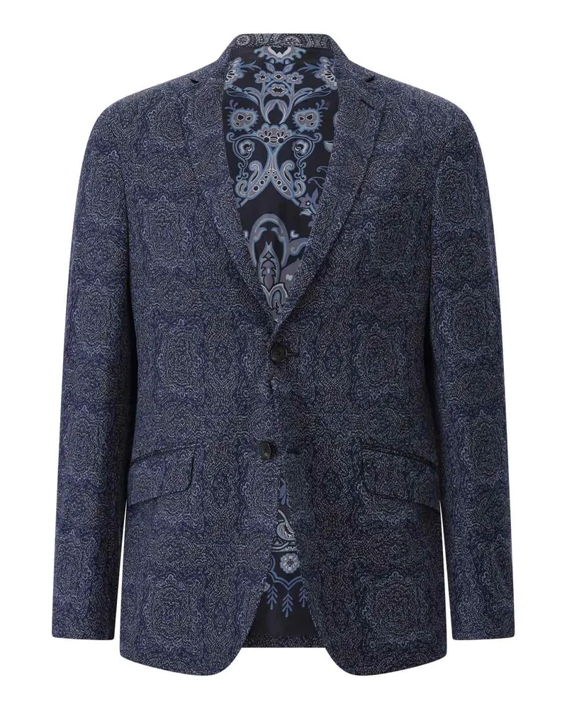 Etro Sakko mit Paisley-Design Dunkelblau