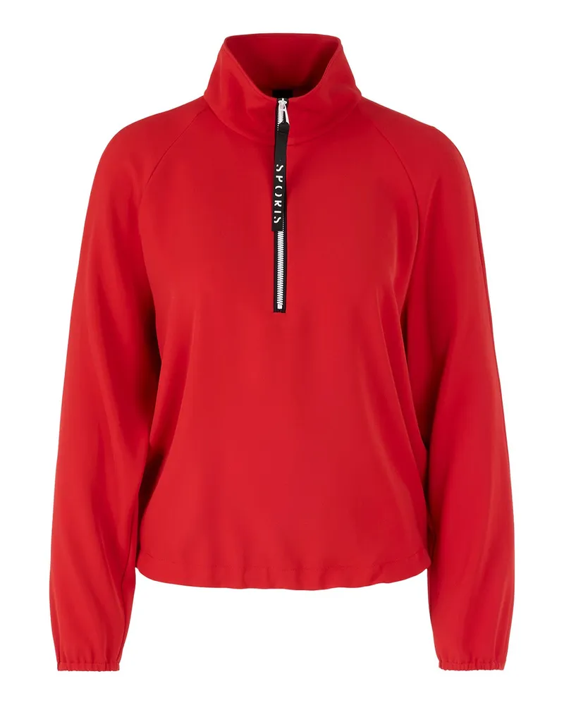 Marc Cain Regular-Fit Zip-Sweatshirt Rot