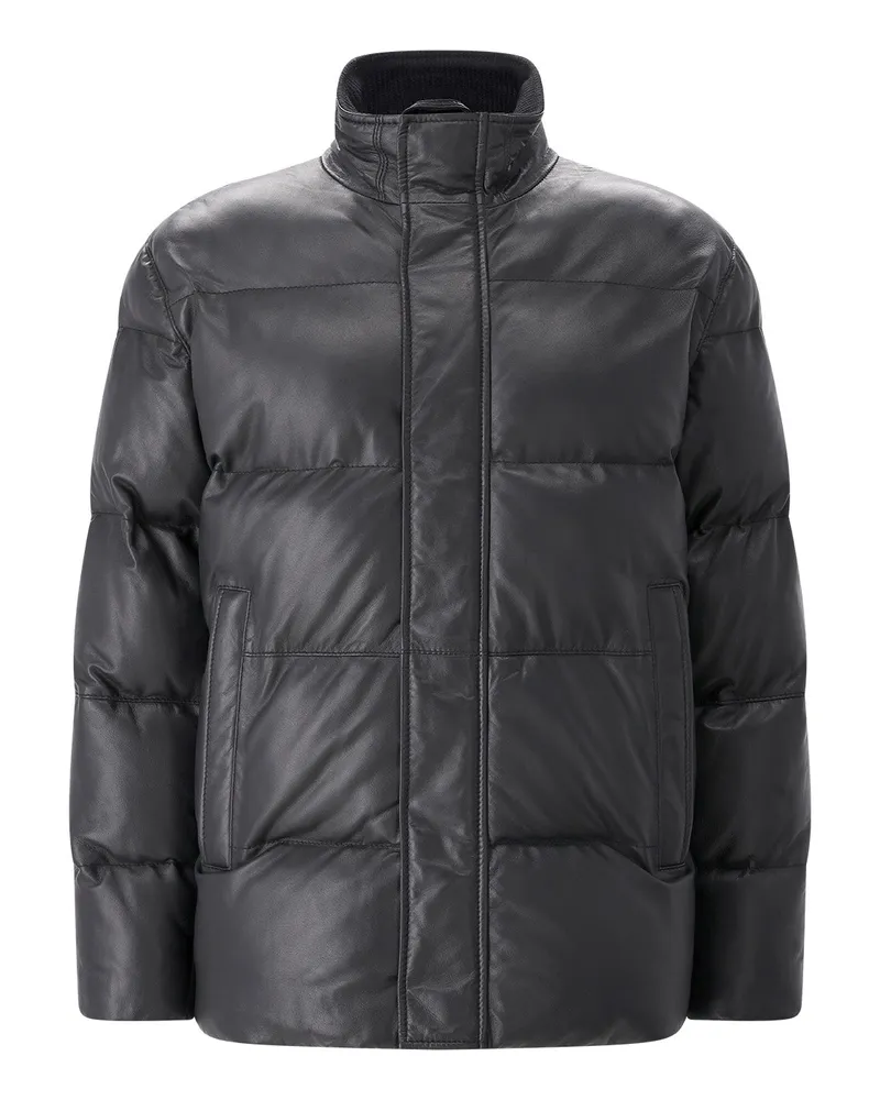 Dressler Lederjacke Pietro aus Woll-Mix Schwarz