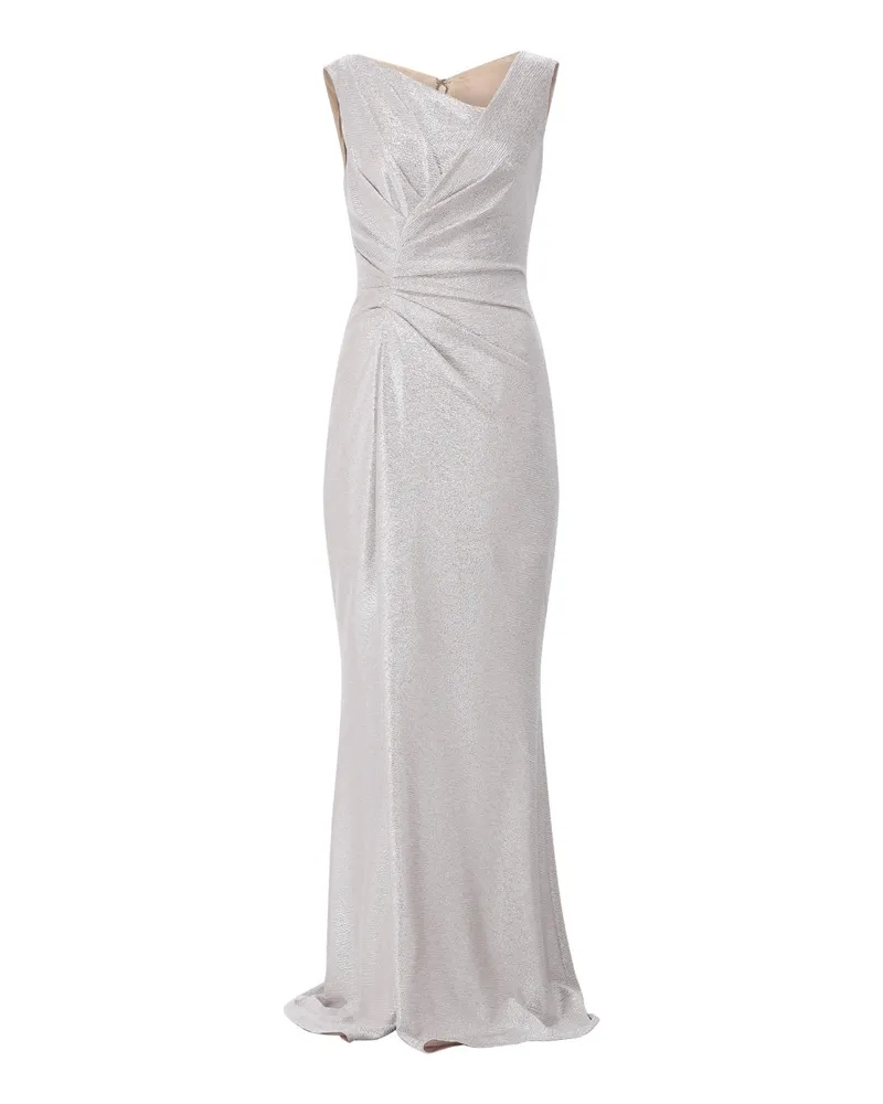 Talbot Runhof Langes Abendkleid Silber