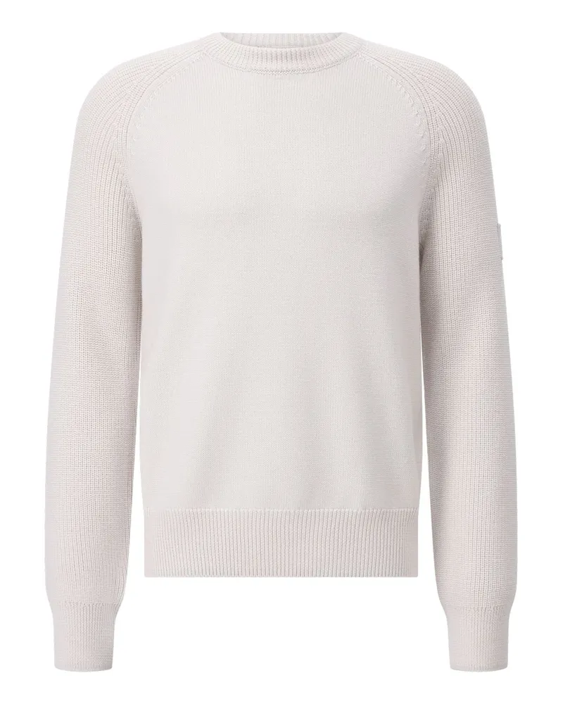 Belstaff Strickpullover mit Rundhalsausschnitt Hellgrau