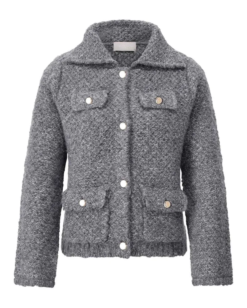 hemisphere Strickjacke aus Alpaka-Mix Grau
