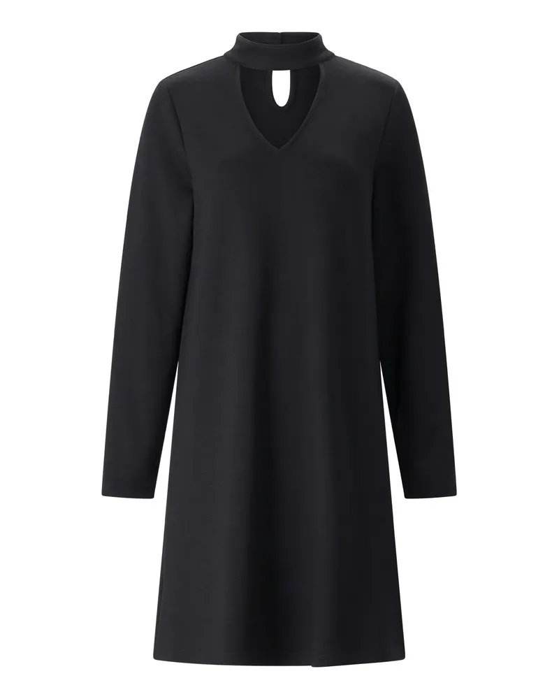 Riani Midikleid mit V-Ausschnitt Schwarz