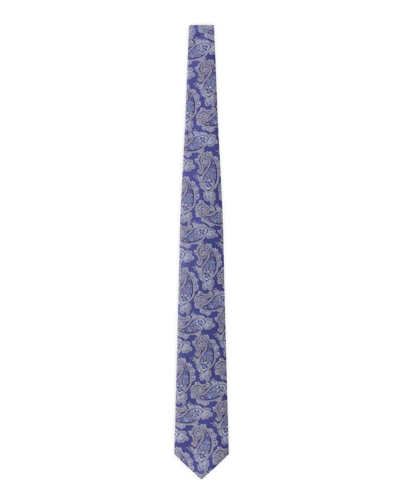 Eton Krawatte mit Paisley-Muster Dunkelblau