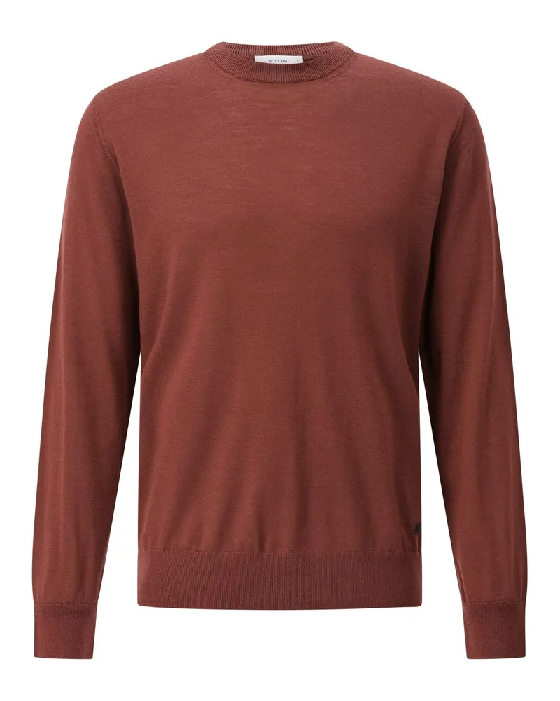 Eton Pullover mit Rundhalsausschnitt Rot