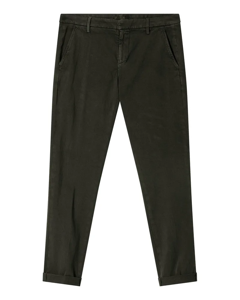 Dondup Chino Gaubert aus Baumwoll-Mix Graugrün