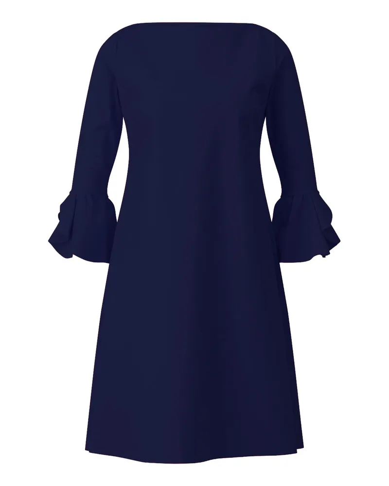 Chiara Boni Midikleid Acura mit Trompetenärmeln Dunkelblau