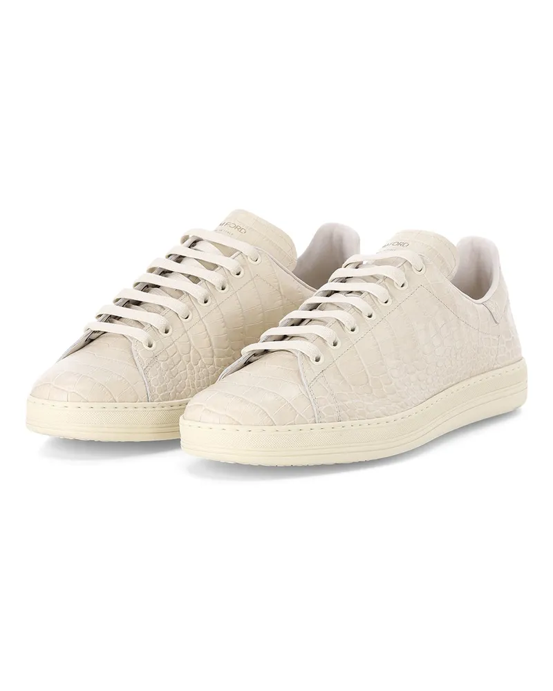 Tom Ford Sneaker aus Leder Creme