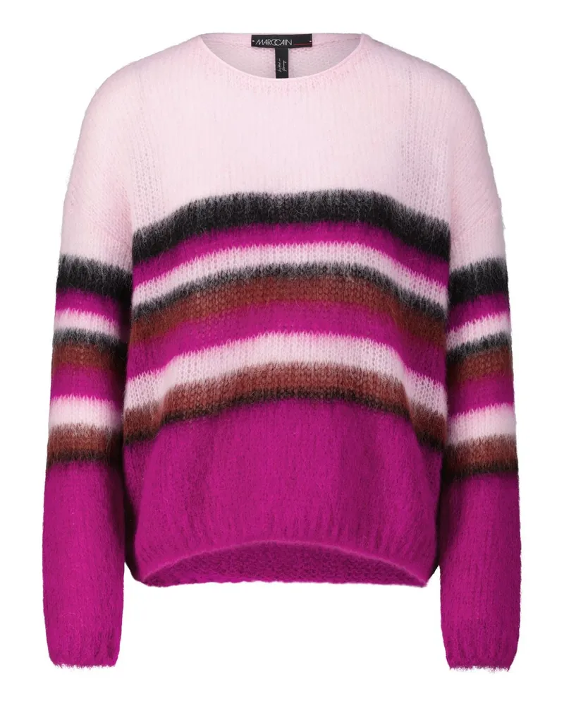 Marc Cain Strickpullover mit Streifenmuster Rosa