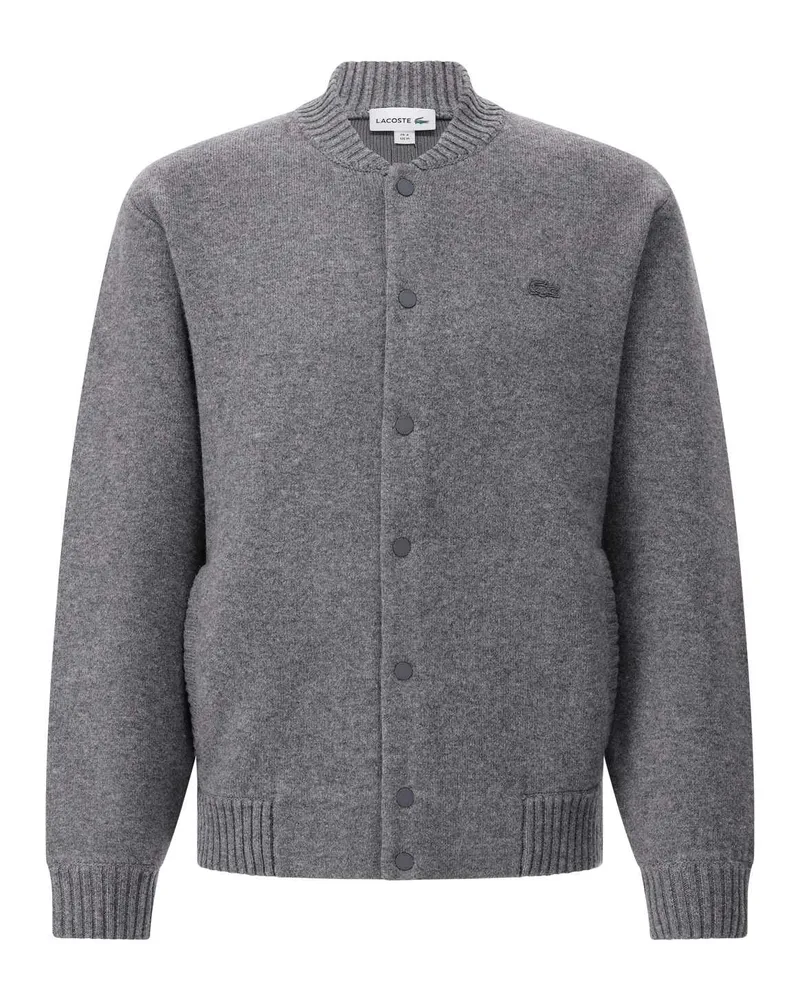 Lacoste Strickjacke mit Logo Grau