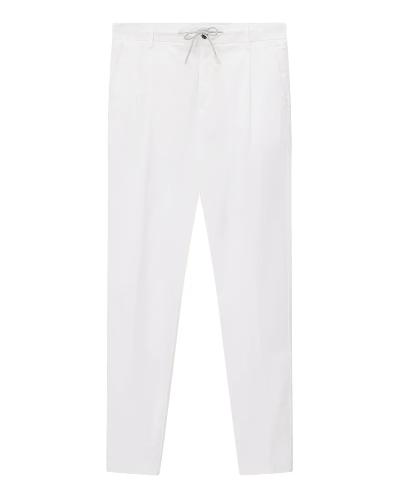 Eleventy Chinohose aus Baumwolle Weiß
