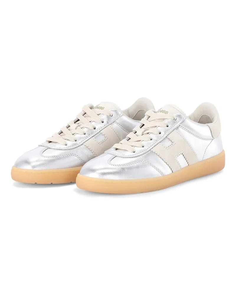 Hogan Sneaker aus Leder Silber