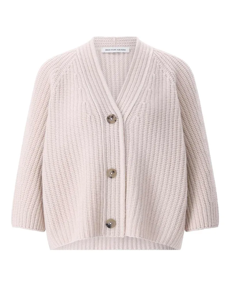 Iris von Arnim Strickjacke Fallou aus Kaschmir Beige
