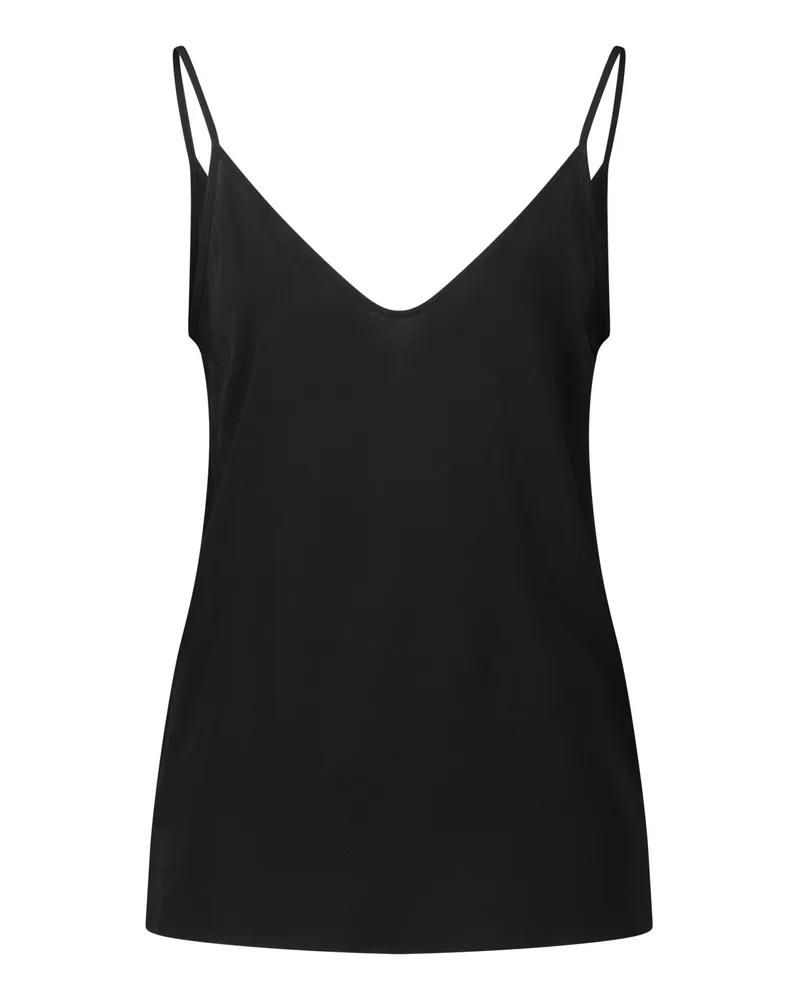 Drykorn Top Vinita aus Seiden-Crêpe Schwarz