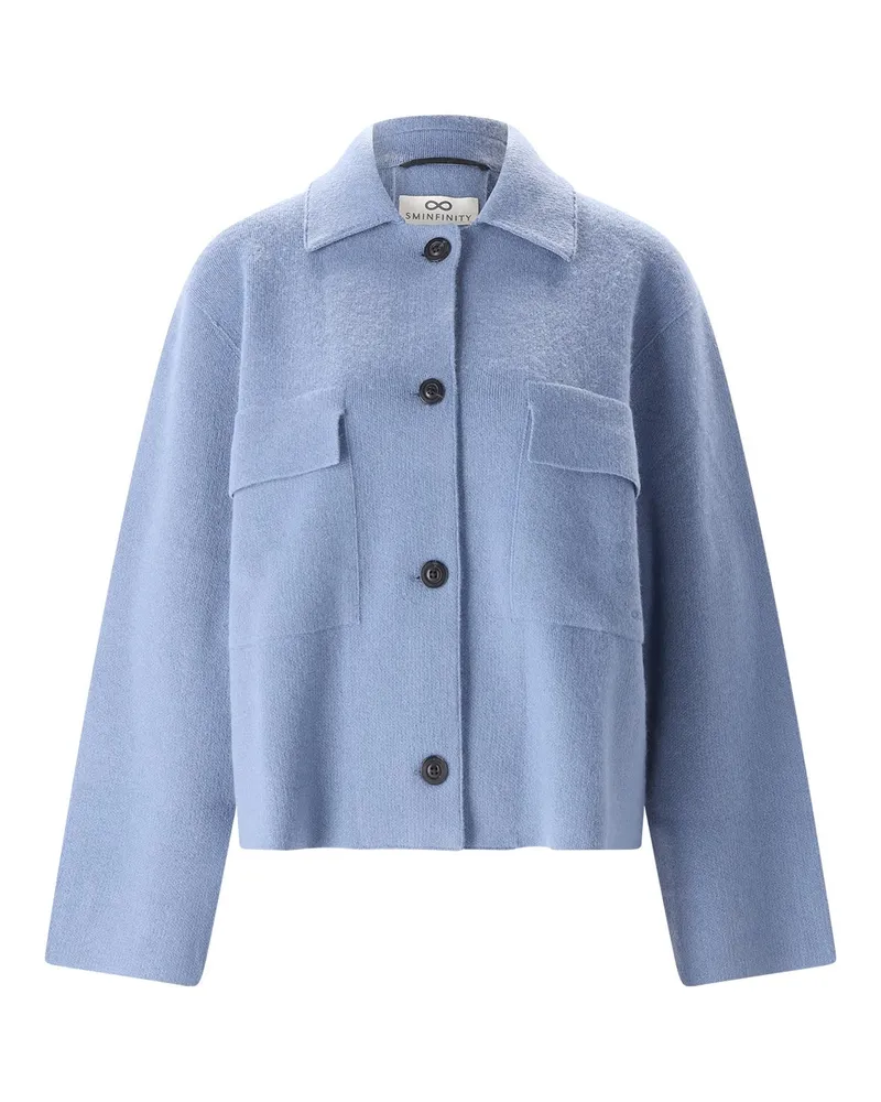 SMINFINITY Strickjacke aus Kaschmir-Mix Blau