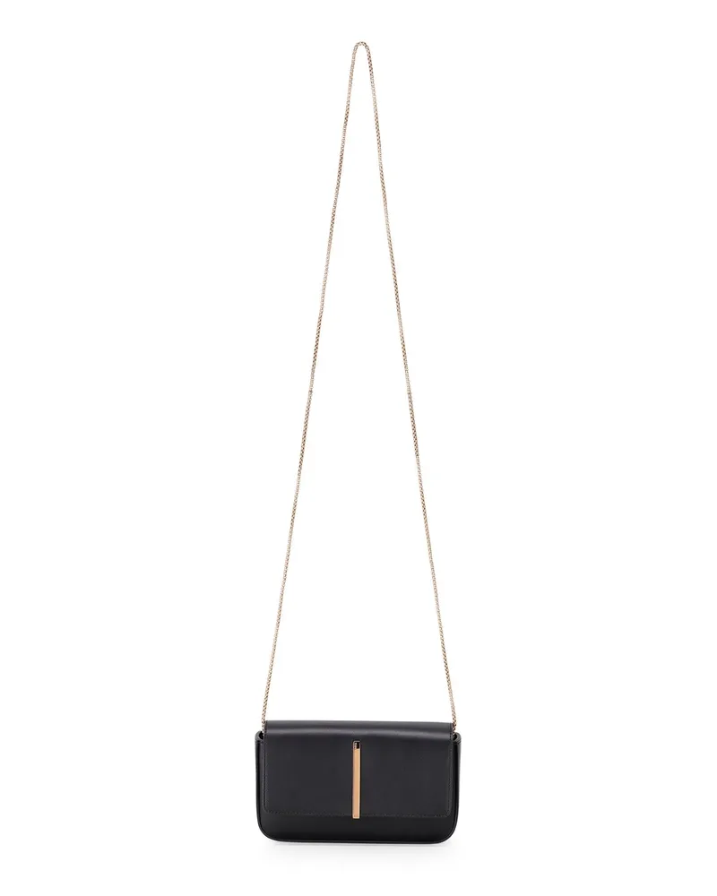 TOD'S Mini Flap Bag aus Leder Schwarz